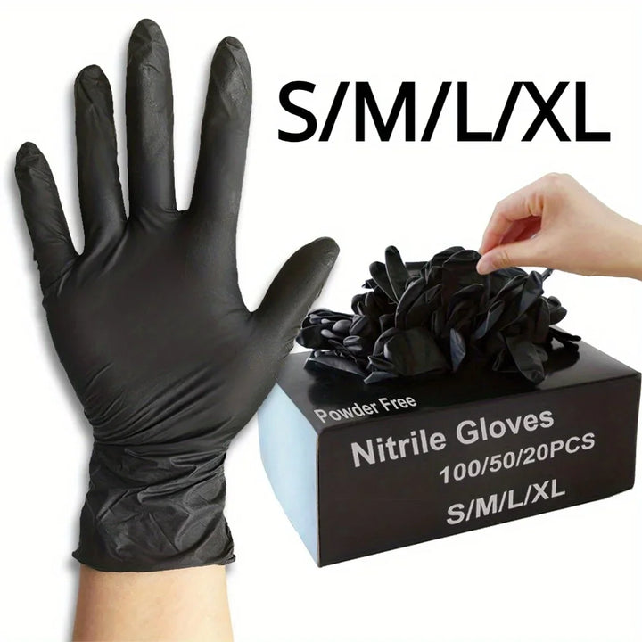 Black XL Disposable PVC Gloves – Latex-Free for Household & Industrial Use