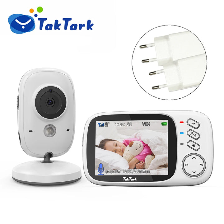 TakTark 3.2" Wireless Video Baby Monitor – Night Vision & Lullabies