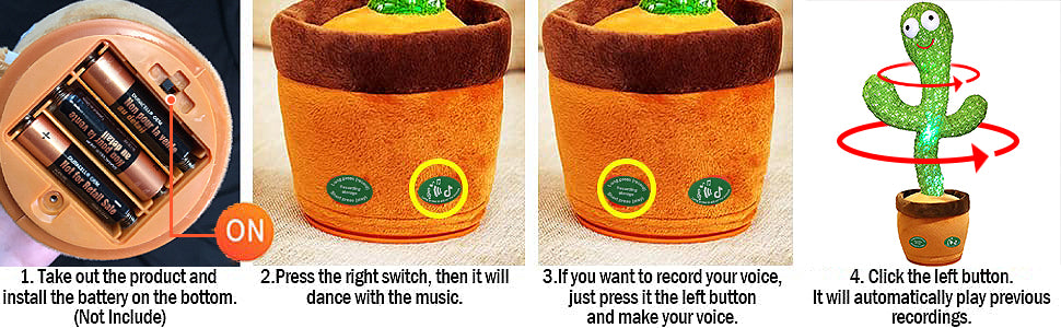 Dancing Talking Cactus Toy for Toddlers