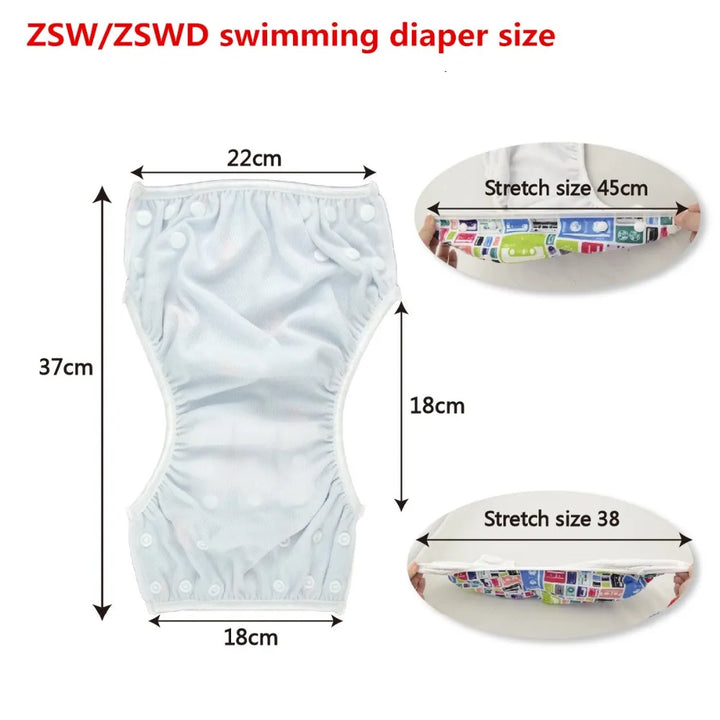 ALVABABY Reusable Swim Diaper – Big Size for Babies 0–3 Years
