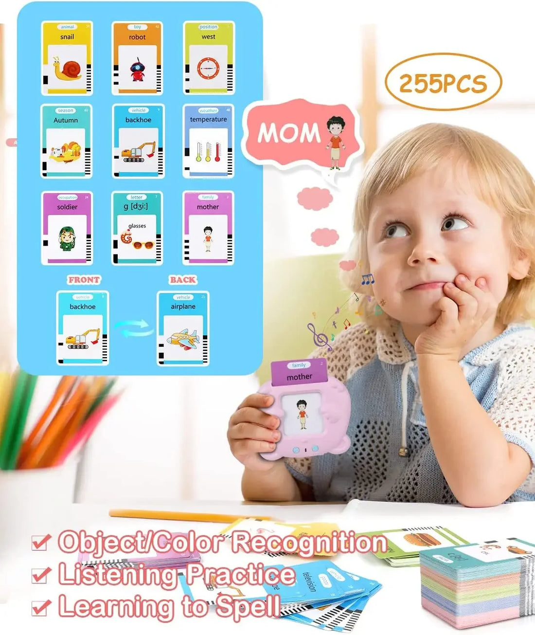 Kids Learning Machine with Talking Flash Cards