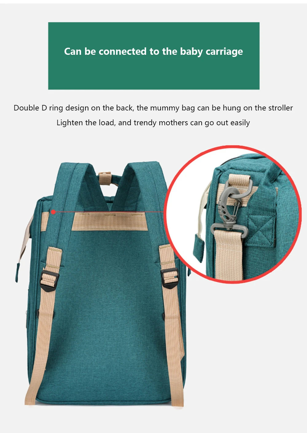 Lightweight Folding Mommy Bag with Crib – Baby Travel Backpack