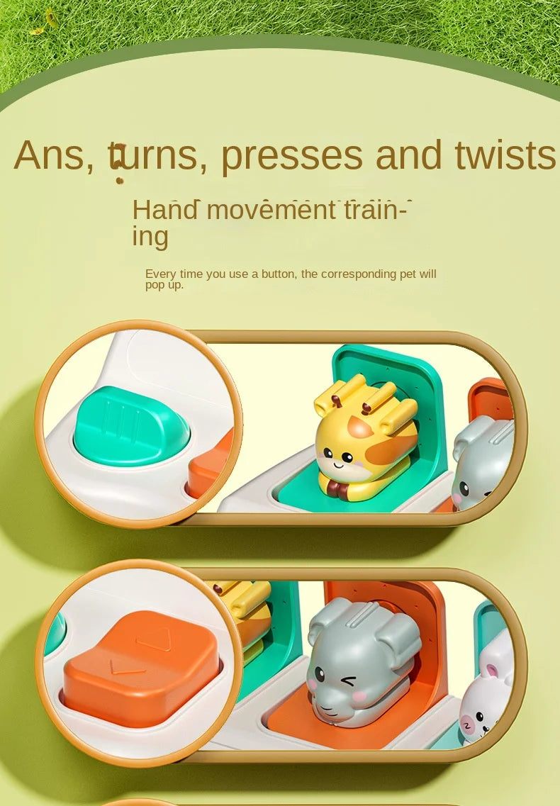 Montessori Pop-Up Animal Learning Toy