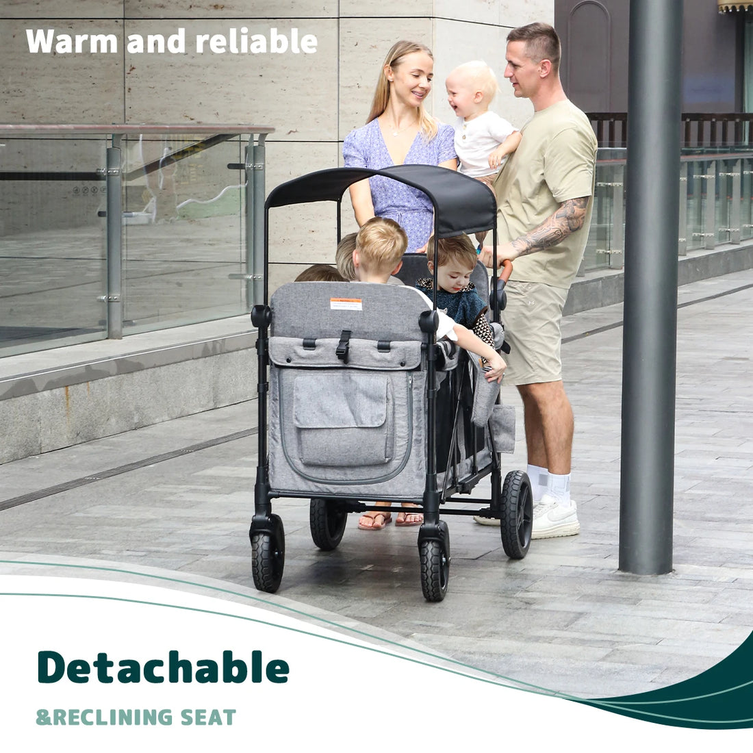 Foldable Portable Baby Stroller with Adjustable Handle