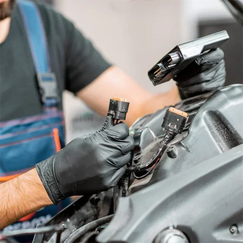 Black XL Disposable PVC Gloves – Latex-Free for Household & Industrial Use