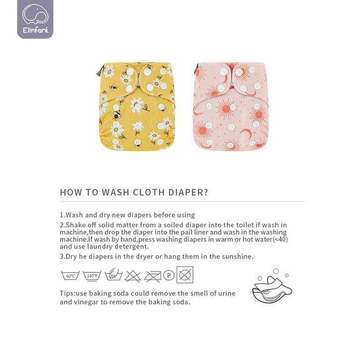 Newborn Suede Adjustable Cloth Diapers