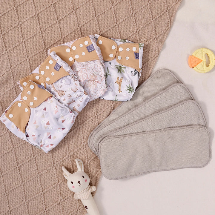 4 Pcs Waterproof Pocket Cloth Diapers