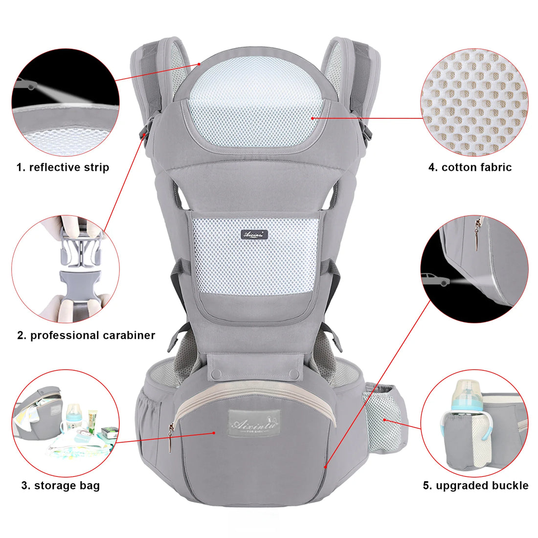Ergonomic Infant Baby Carrier Backpack