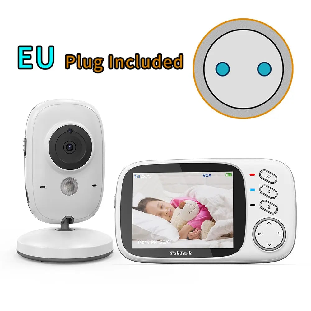 TakTark 3.2" Wireless Video Baby Monitor – Night Vision & Lullabies