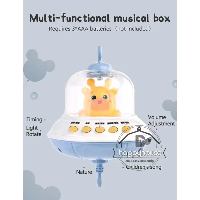 Musical Baby Crib Mobile with Projection & Remote