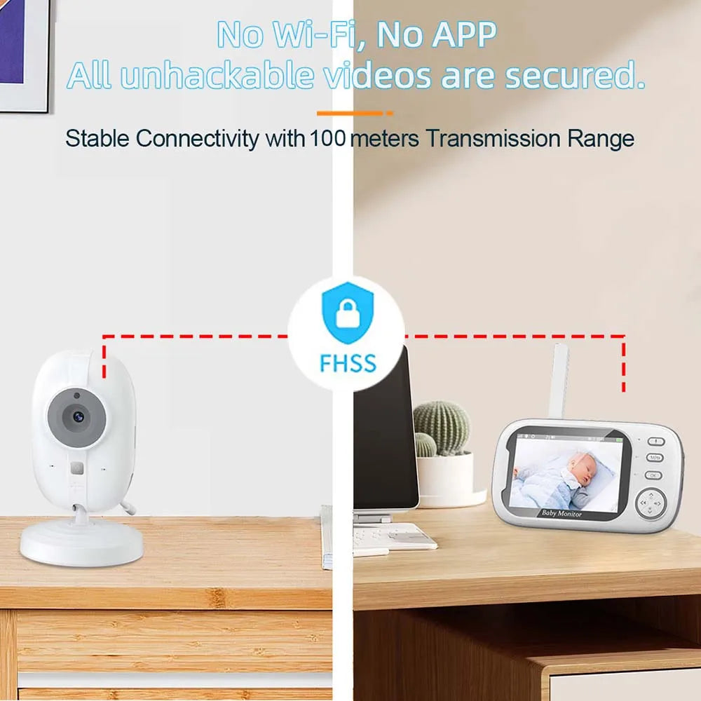 3.5" Video Baby Monitor with Night Vision