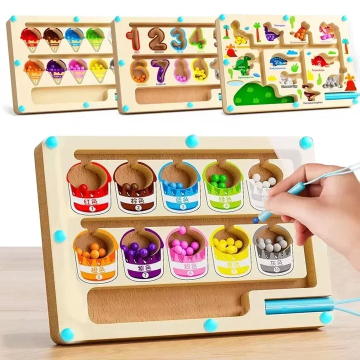 Montessori Magnetic Color Sorting Maze Toy