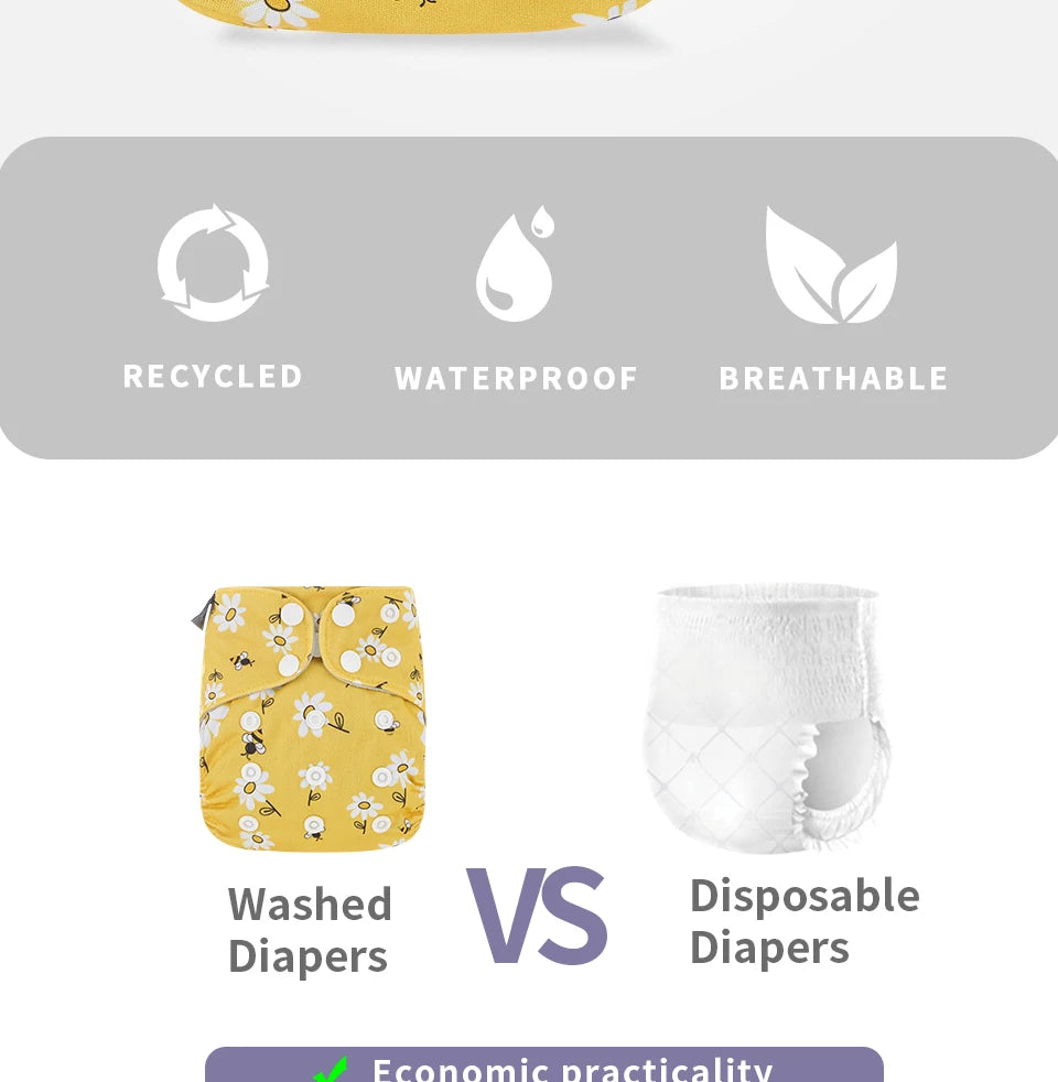 Newborn Suede Adjustable Cloth Diapers