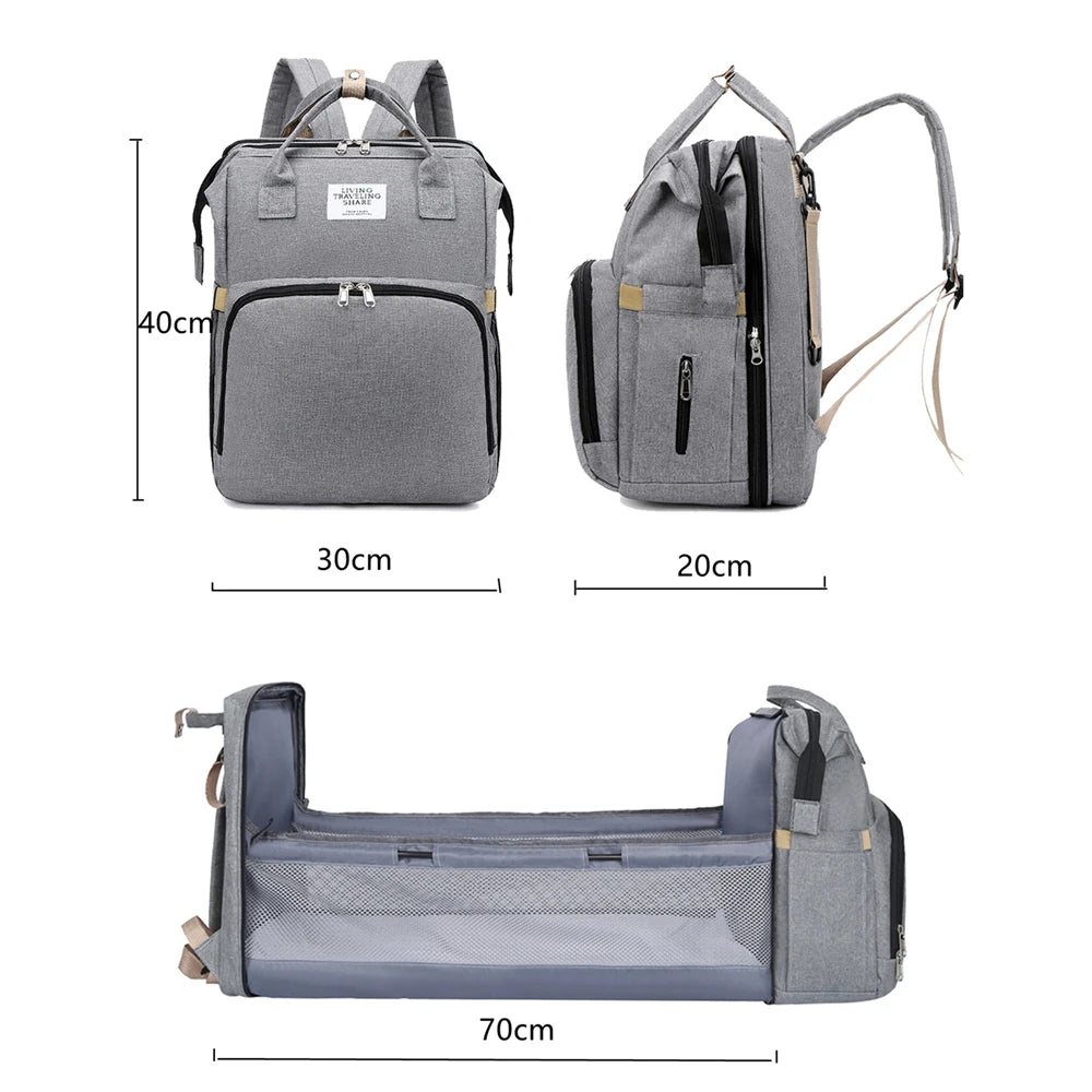 Foldable Diaper Bag with Changing Station