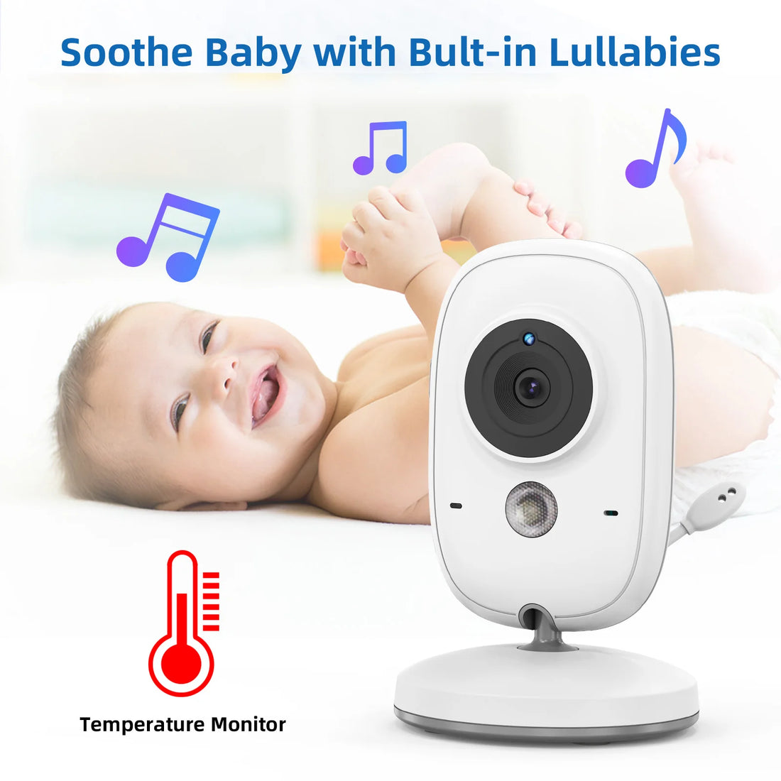 TakTark 3.2" Wireless Video Baby Monitor – Night Vision & Lullabies