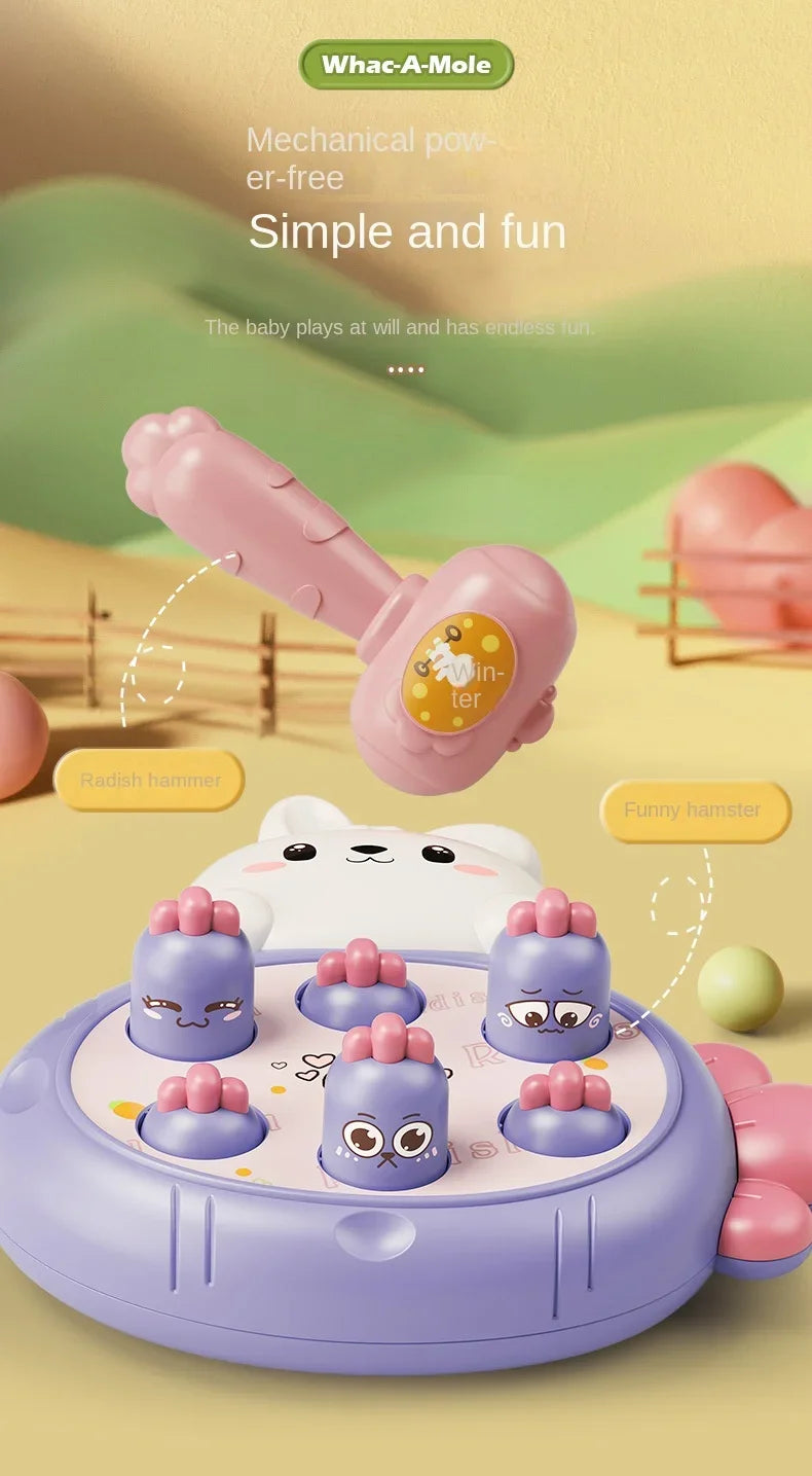 Cartoon Montessori Animal Knocking Game Toy