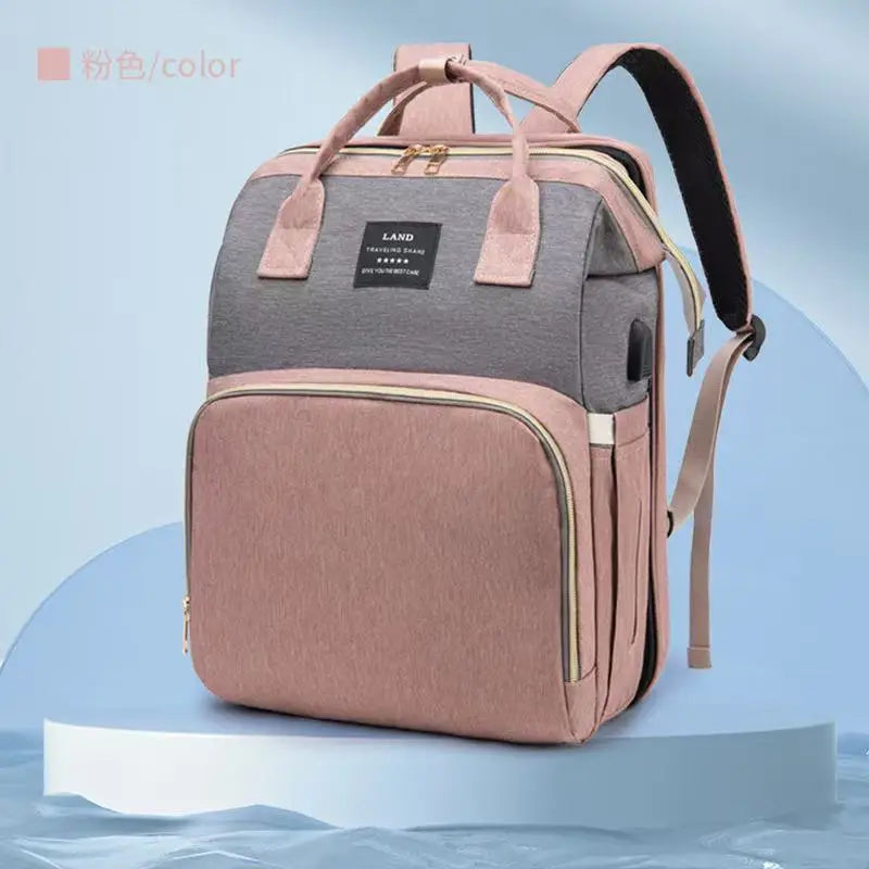 Lightweight Folding Mommy Bag with Crib – Baby Travel Backpack