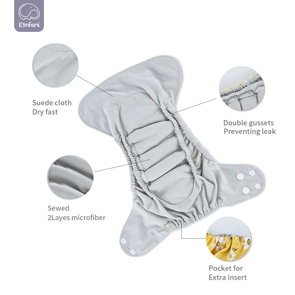 Newborn Suede Adjustable Cloth Diapers