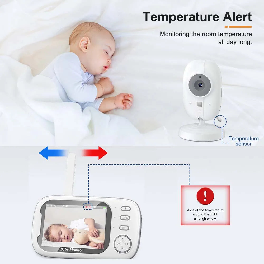 3.5" Video Baby Monitor with Night Vision