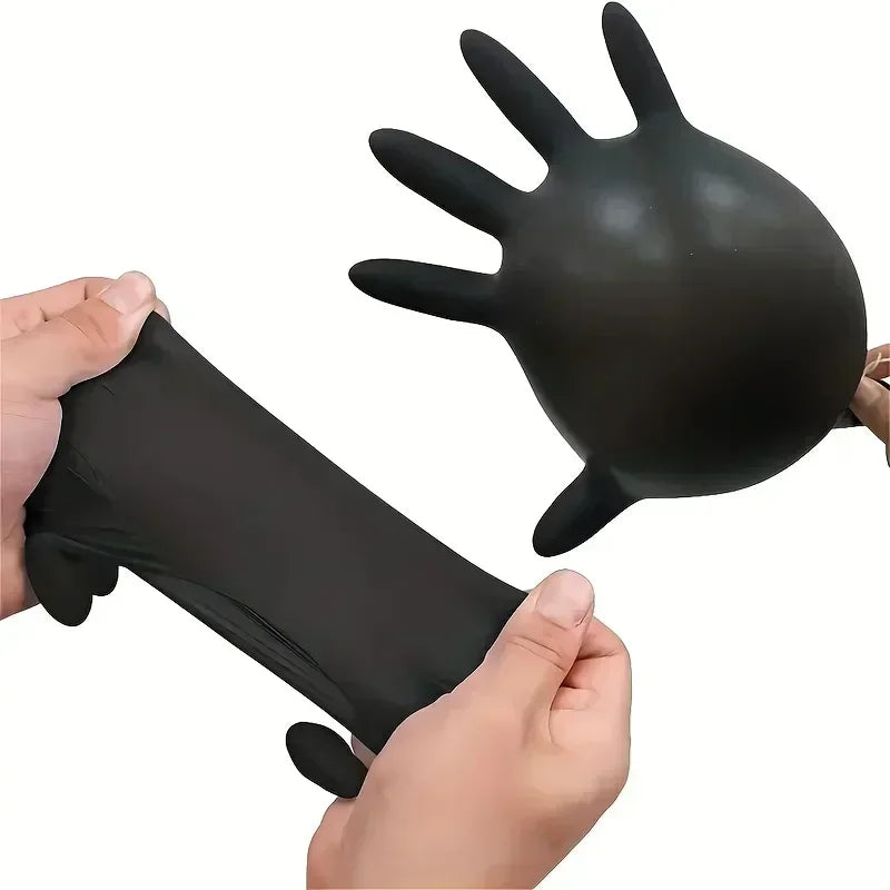 Black XL Disposable PVC Gloves – Latex-Free for Household & Industrial Use