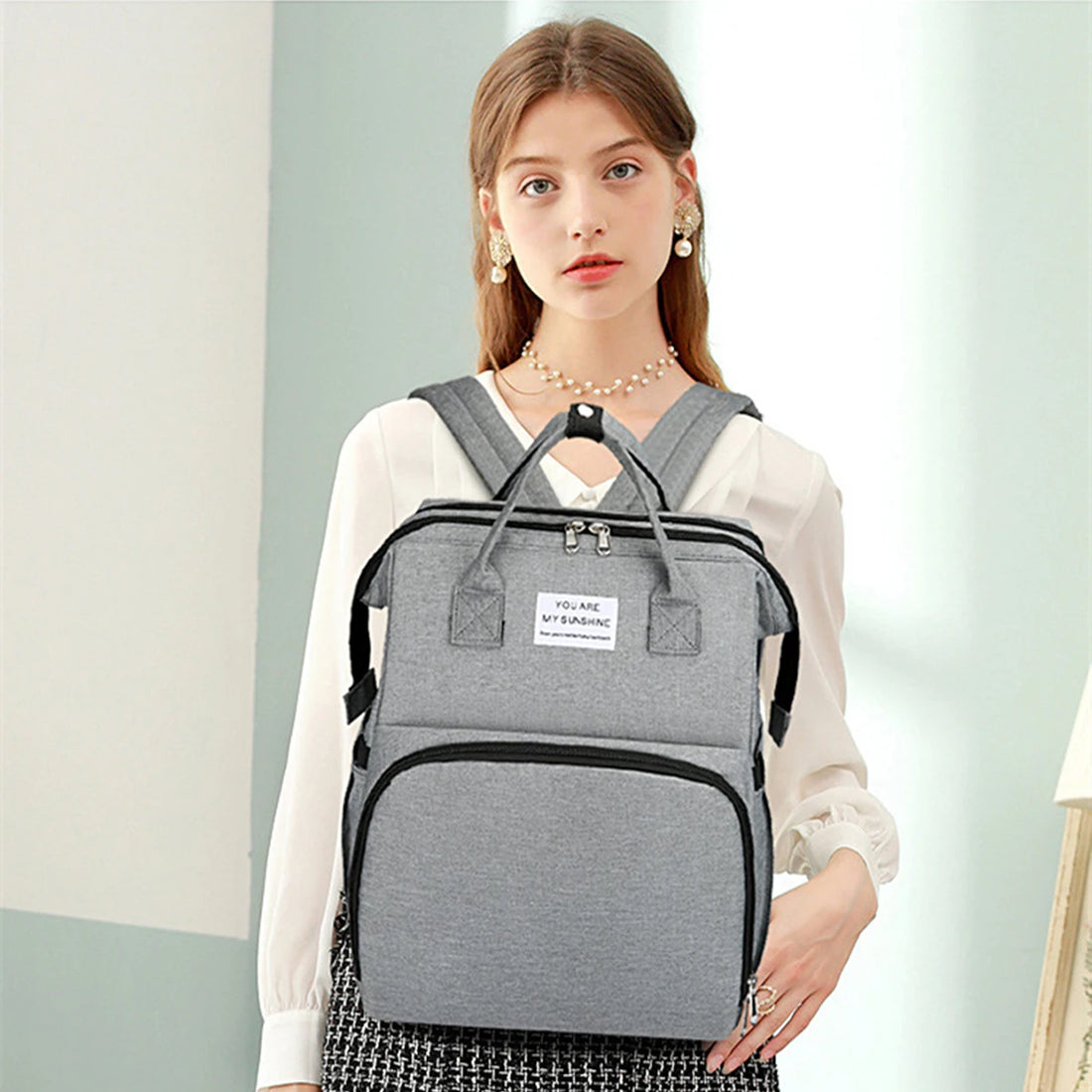 Foldable Diaper Bag with Changing Station