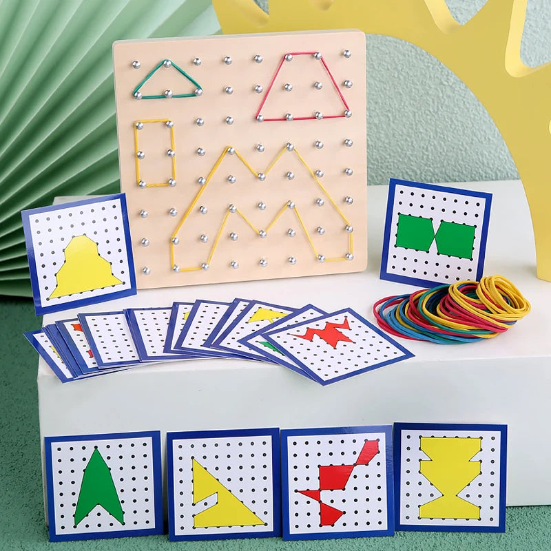 Montessori Rubber Tie Nail Board Toy