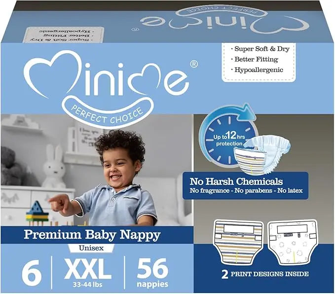 Minime Size 6 XXL Ultra Soft Baby Diapers
