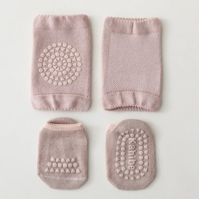 Baby Crawling Safety Set – Knee Pads & Anti-Slip Socks
