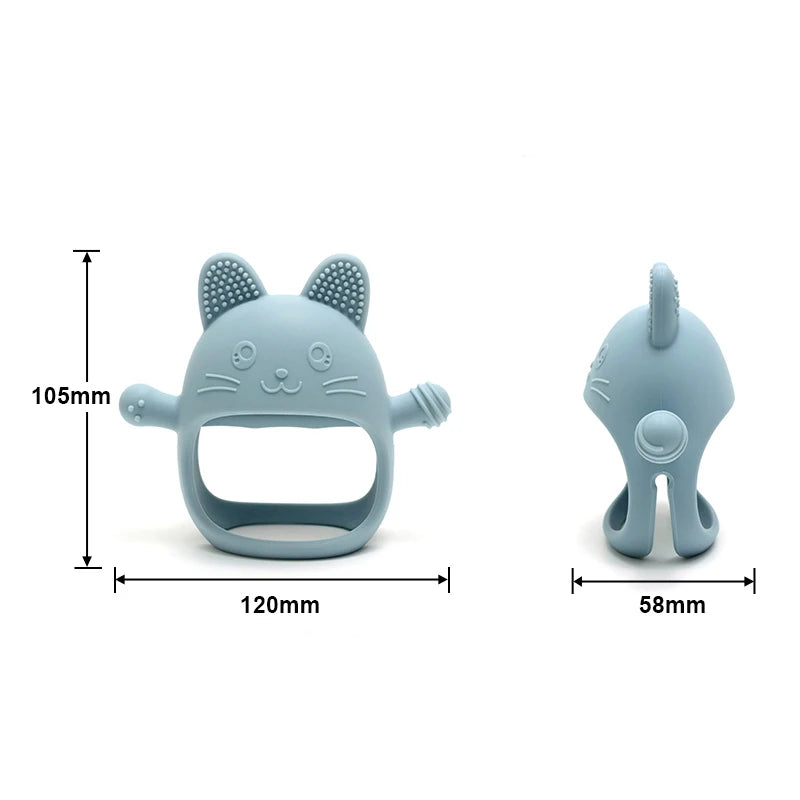 1PC Animal-Shaped Silicone Teething Glove – BPA-Free Baby Toy