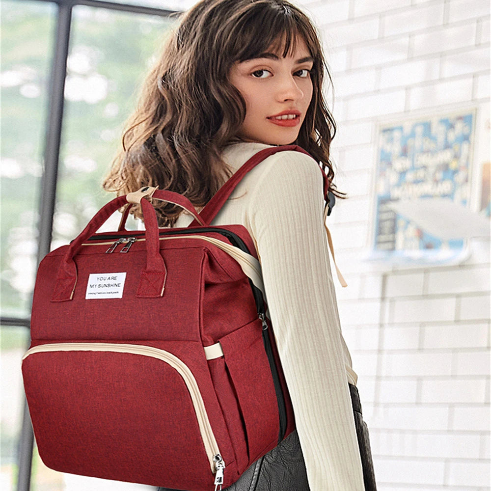 Foldable Diaper Bag with Changing Station