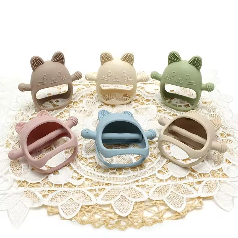 1PC Animal-Shaped Silicone Teething Glove – BPA-Free Baby Toy