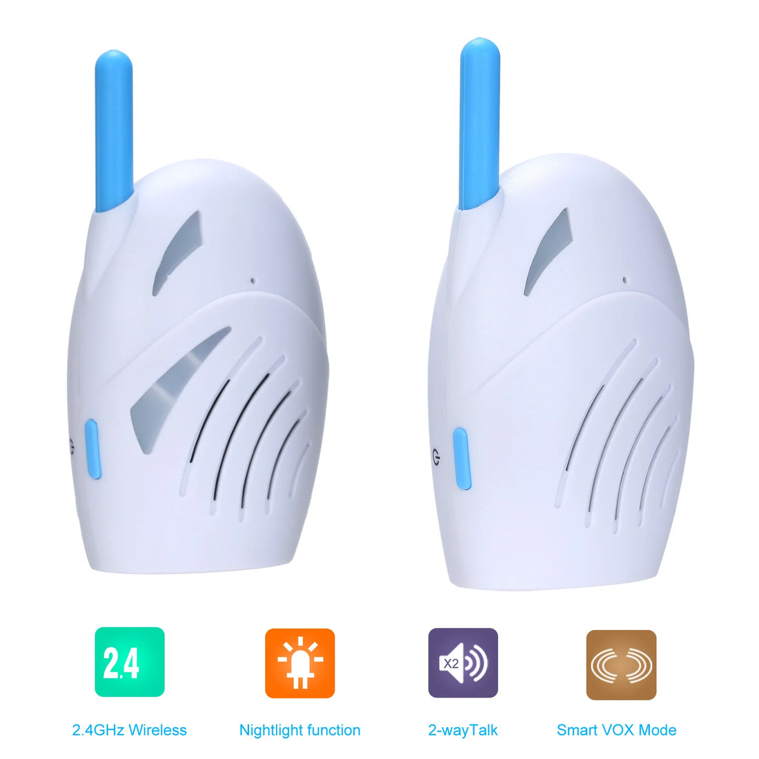 Portable 2.4GHz Wireless Baby Monitor – Two-Way Audio & Cry Detection