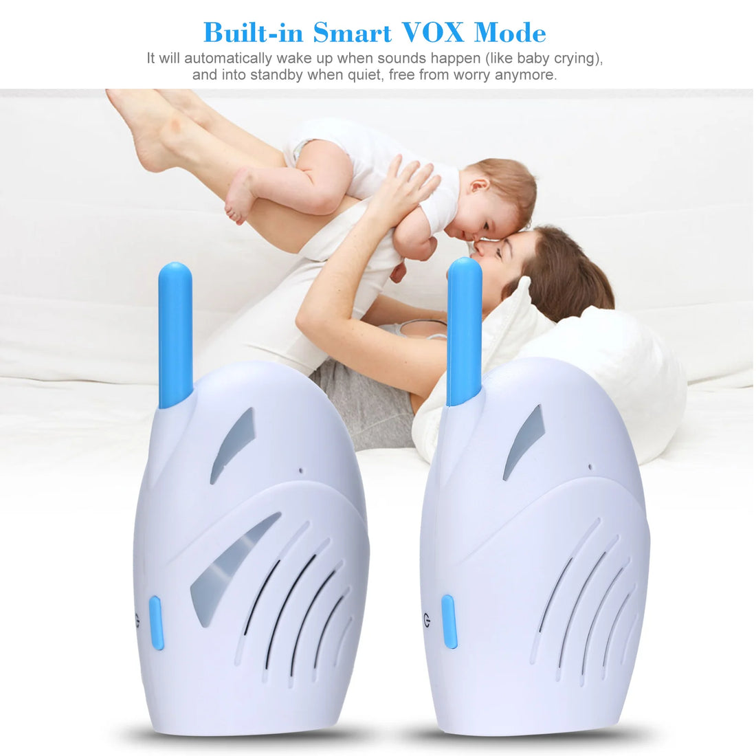 Portable 2.4GHz Wireless Baby Monitor – Two-Way Audio & Cry Detection