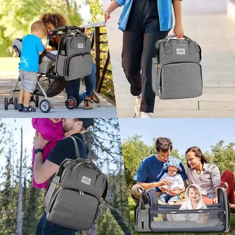Foldable Diaper Bag with Changing Station