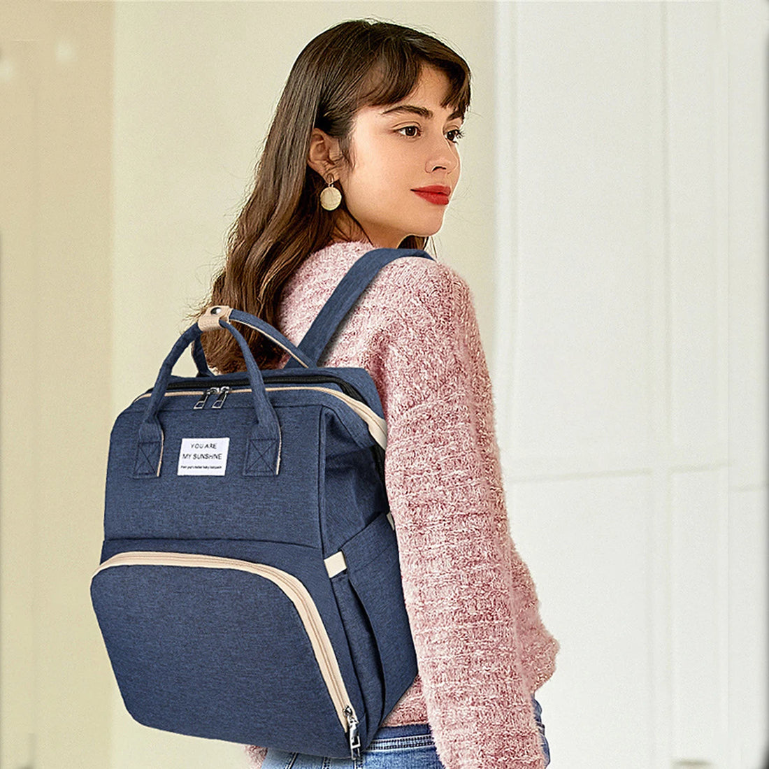 Foldable Diaper Bag with Changing Station