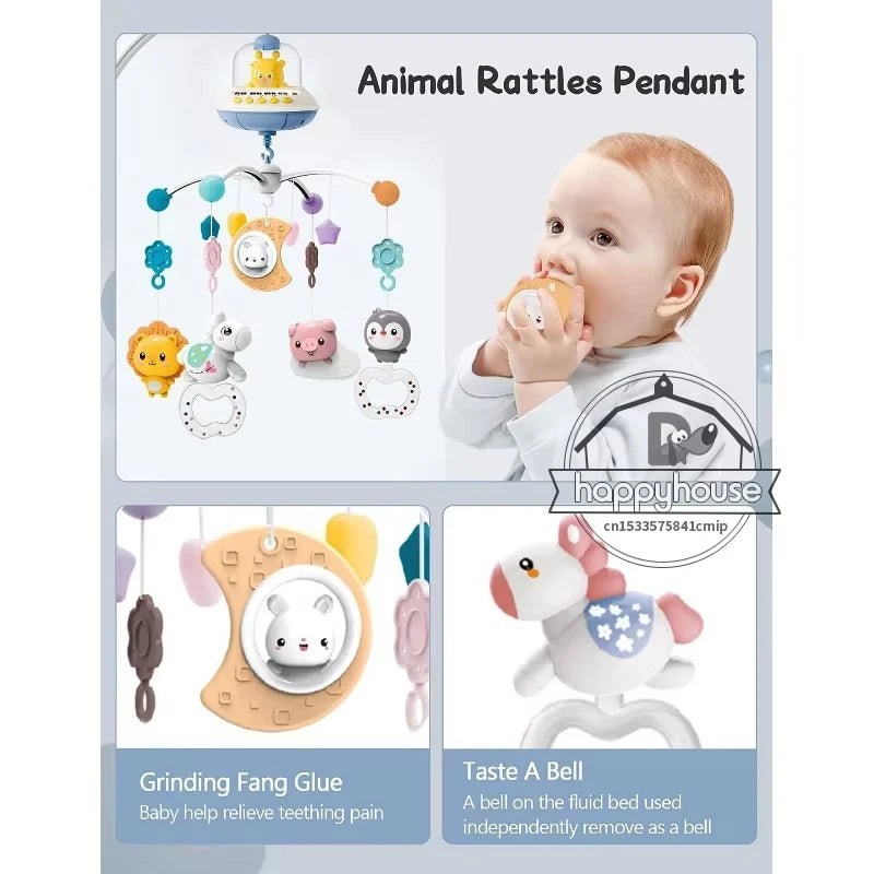 Musical Baby Crib Mobile with Projection & Remote