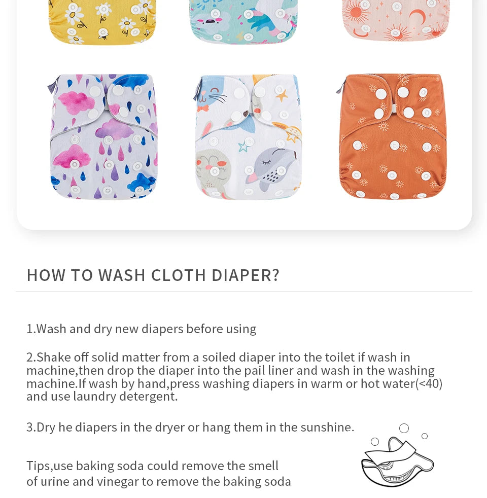 Newborn Suede Adjustable Cloth Diapers