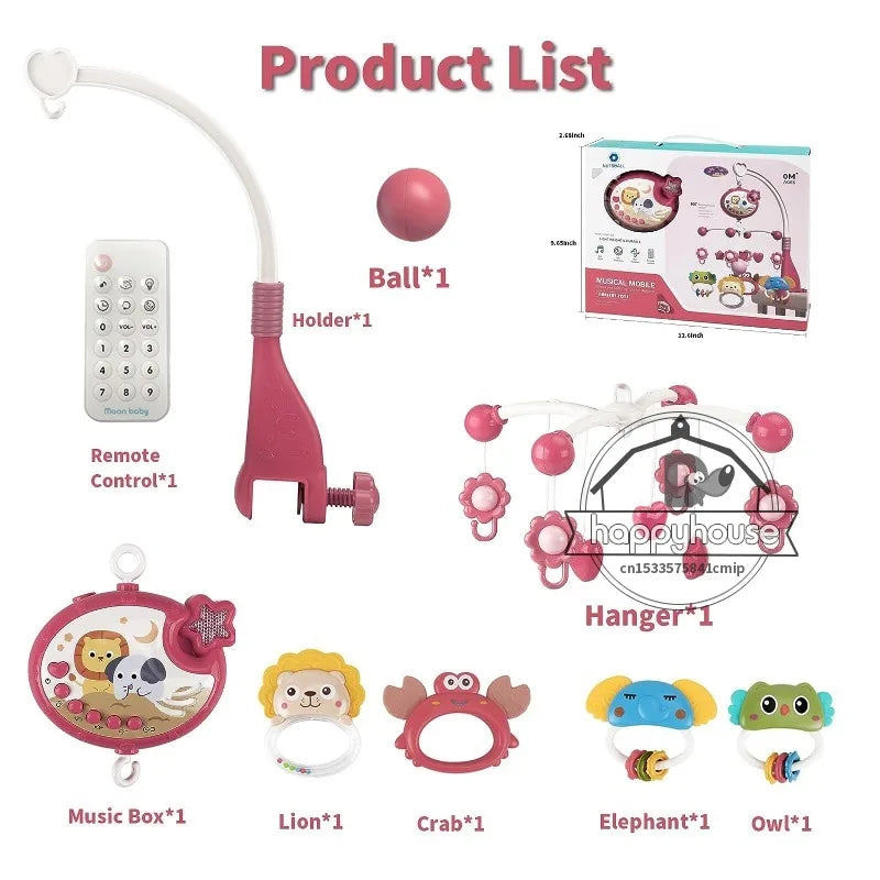 Musical Baby Crib Mobile with Projection & Remote