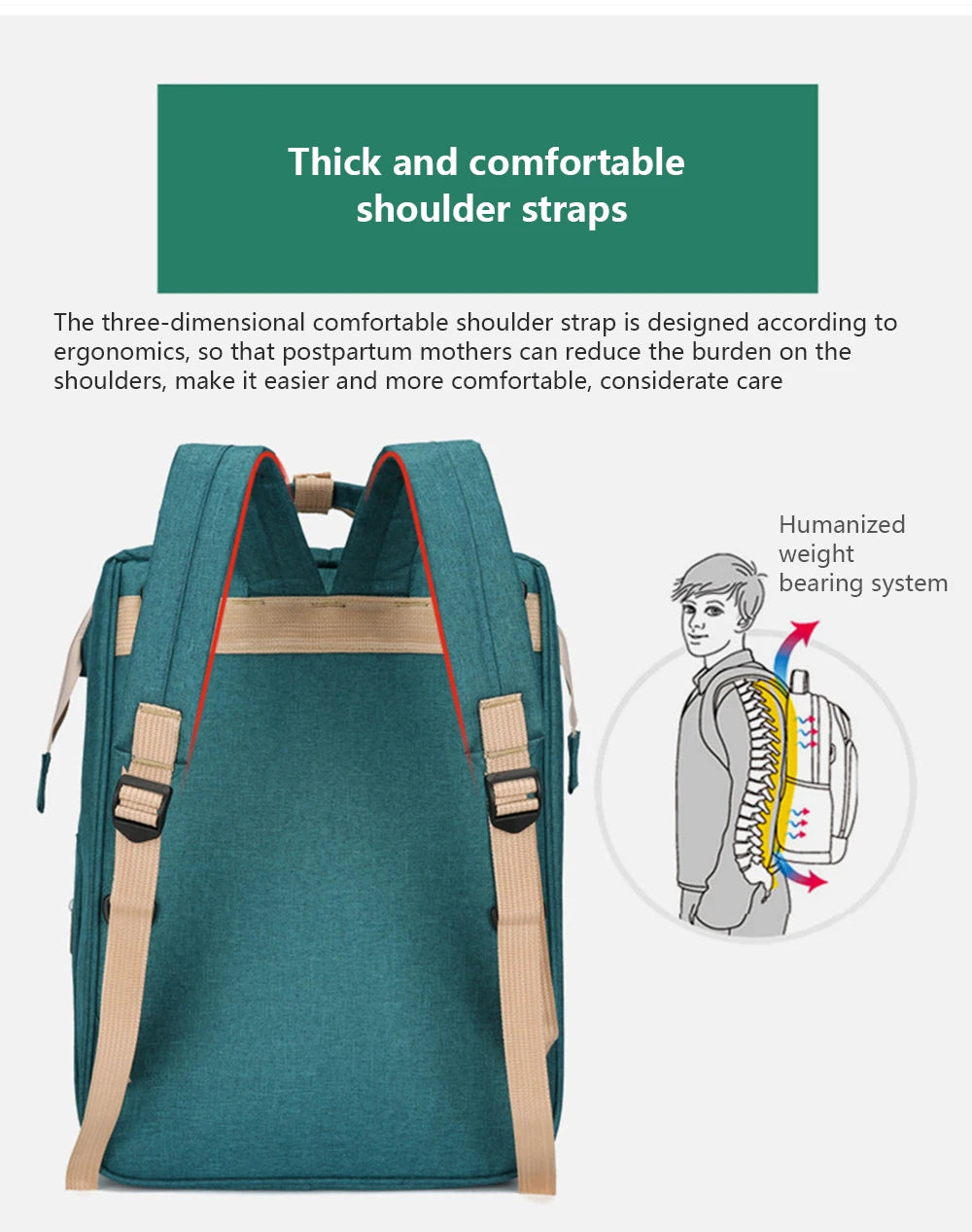 Lightweight Folding Mommy Bag with Crib – Baby Travel Backpack