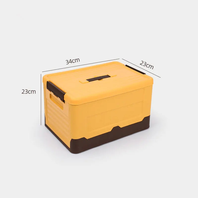 Foldable Plastic Storage Box with Lid – 1 PCS
