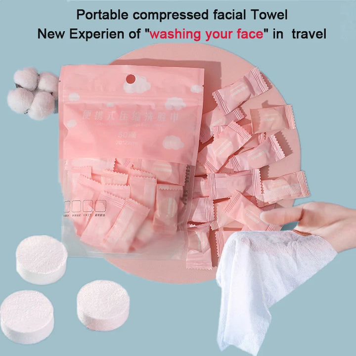 20/50PCS Mini Compressed Disposable Towels