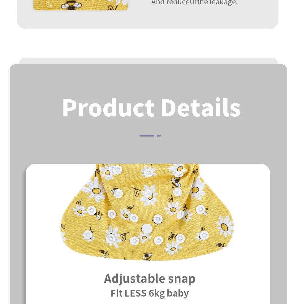 Newborn Suede Adjustable Cloth Diapers