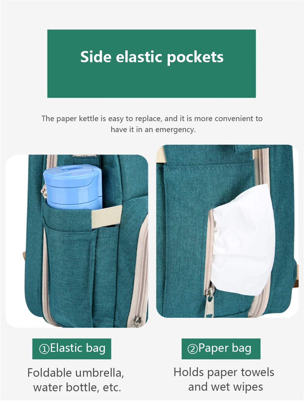 Lightweight Folding Mommy Bag with Crib – Baby Travel Backpack