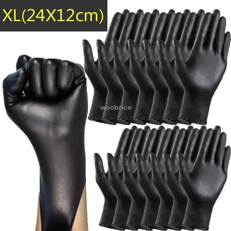 Black XL Disposable PVC Gloves – Latex-Free for Household & Industrial Use