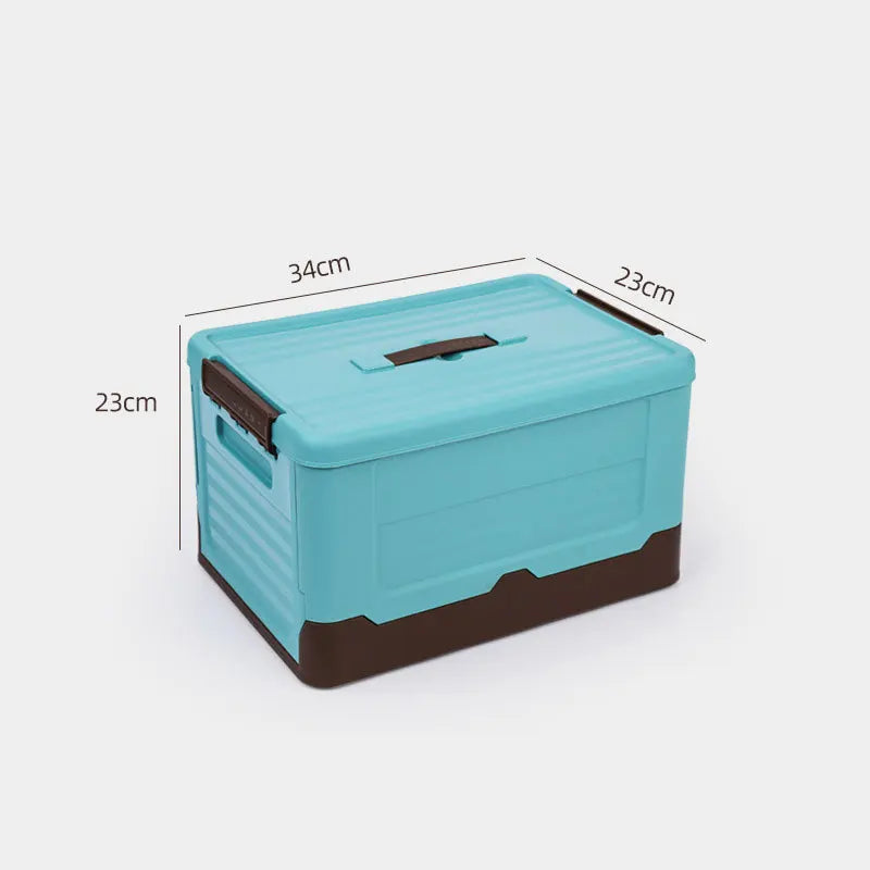Foldable Plastic Storage Box with Lid – 1 PCS