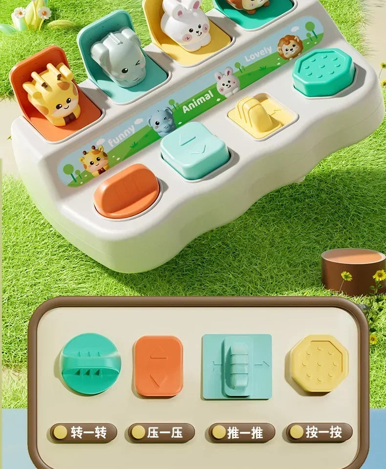 Montessori Pop-Up Animal Learning Toy