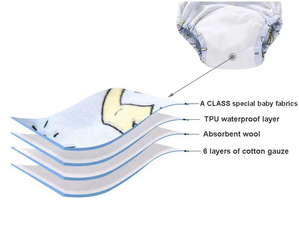 Reusable Baby Training Pants Cotton Nappy