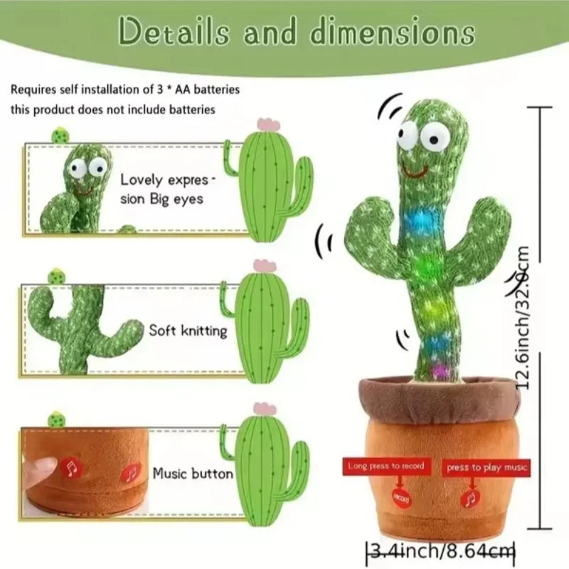 Dancing Talking Cactus Toy for Toddlers