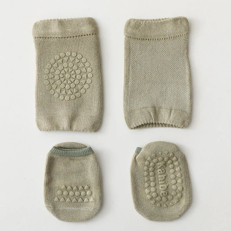 Baby Crawling Safety Set – Knee Pads & Anti-Slip Socks