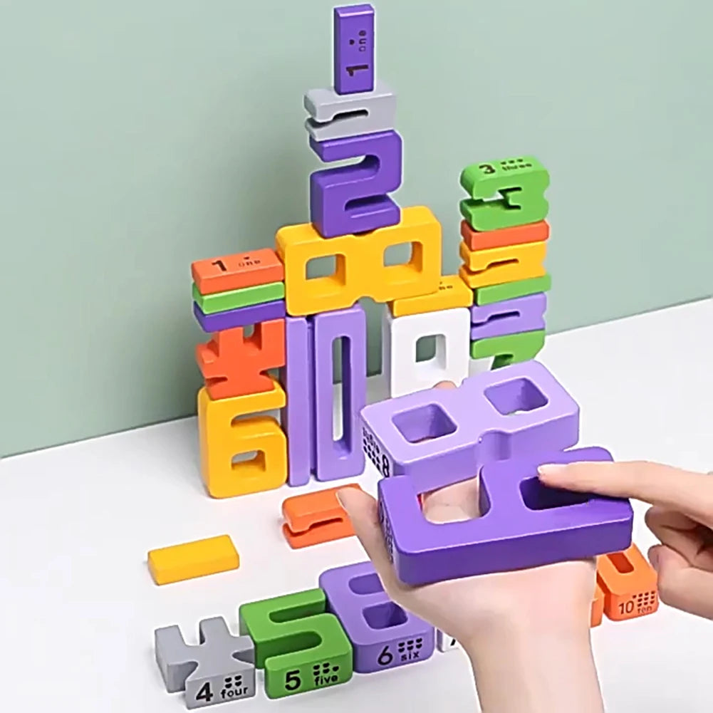 Number Stacking Blocks Montessori Toy